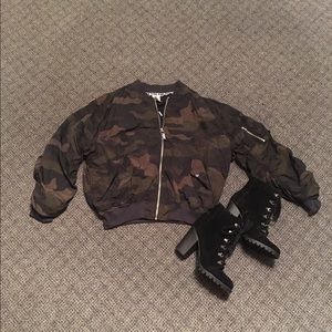 VS PINK Camo Flight Jacket